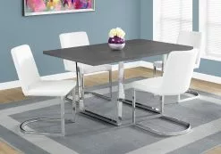 Monarch Specialties Monarch 59-in X 30.25-in Metal Grey Dining Table