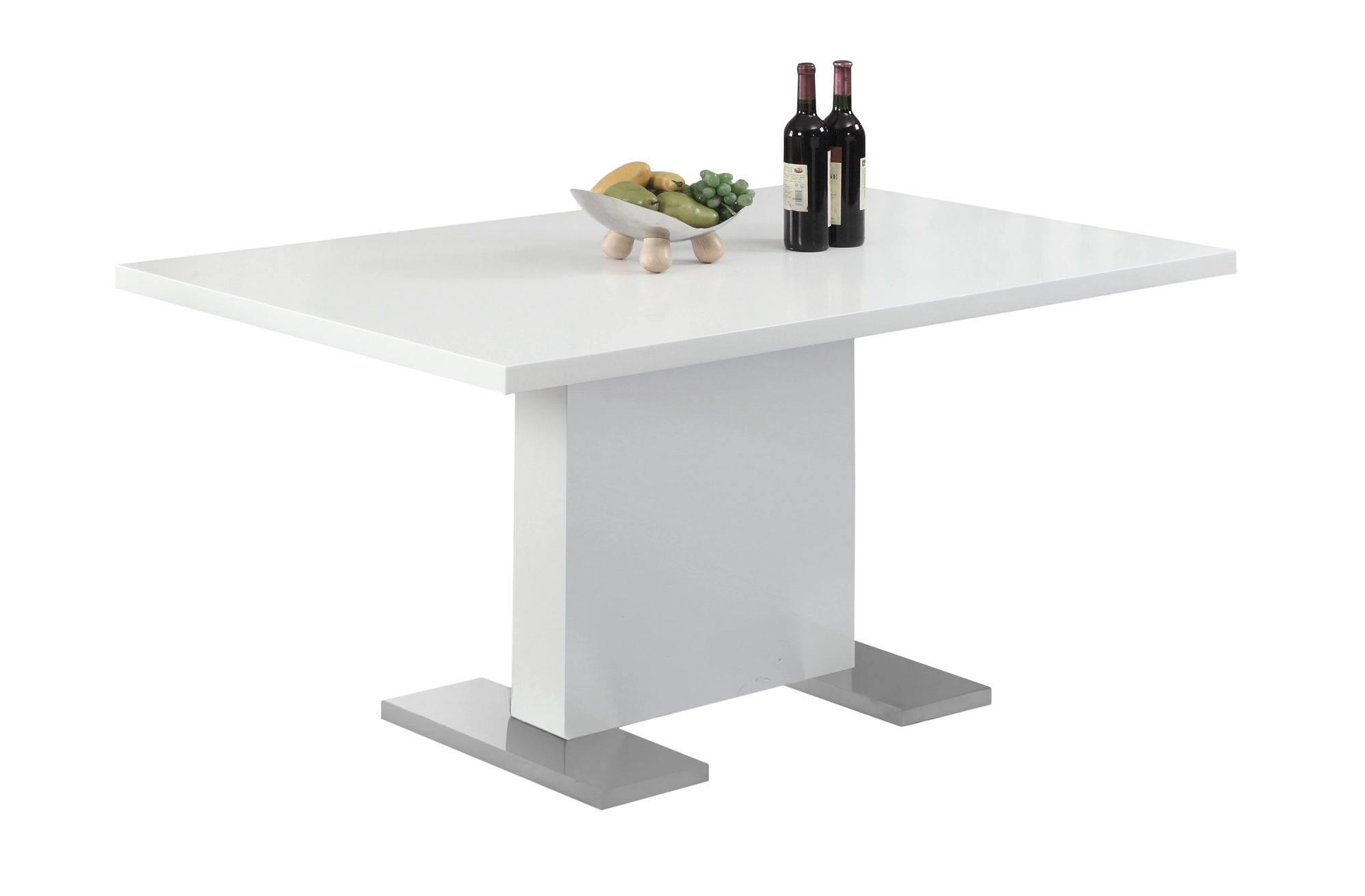 Monarch Specialties Monarch 59-in X 30-in Composite Glossy White Dining Table - Image 4