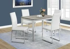 Monarch Specialties Monarch 31.5-in X 47.5-in Metal Dark Taupe Dining Table