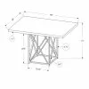 Monarch Specialties Monarch 48-in X 36-in X 31-in Metal Cement Dining Table