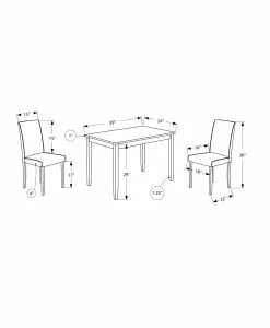 Monarch Specialties Monarch Gray And Black 5 Piece Dining Set