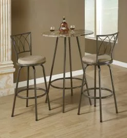 Monarch Specialties Monarch 29.5-in Beige Microsuede Bar Stools (Set Of 2)