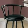 Monarch Specialties Monarch 28-in Black Faux Leather Bar Stools (Set Of 2)
