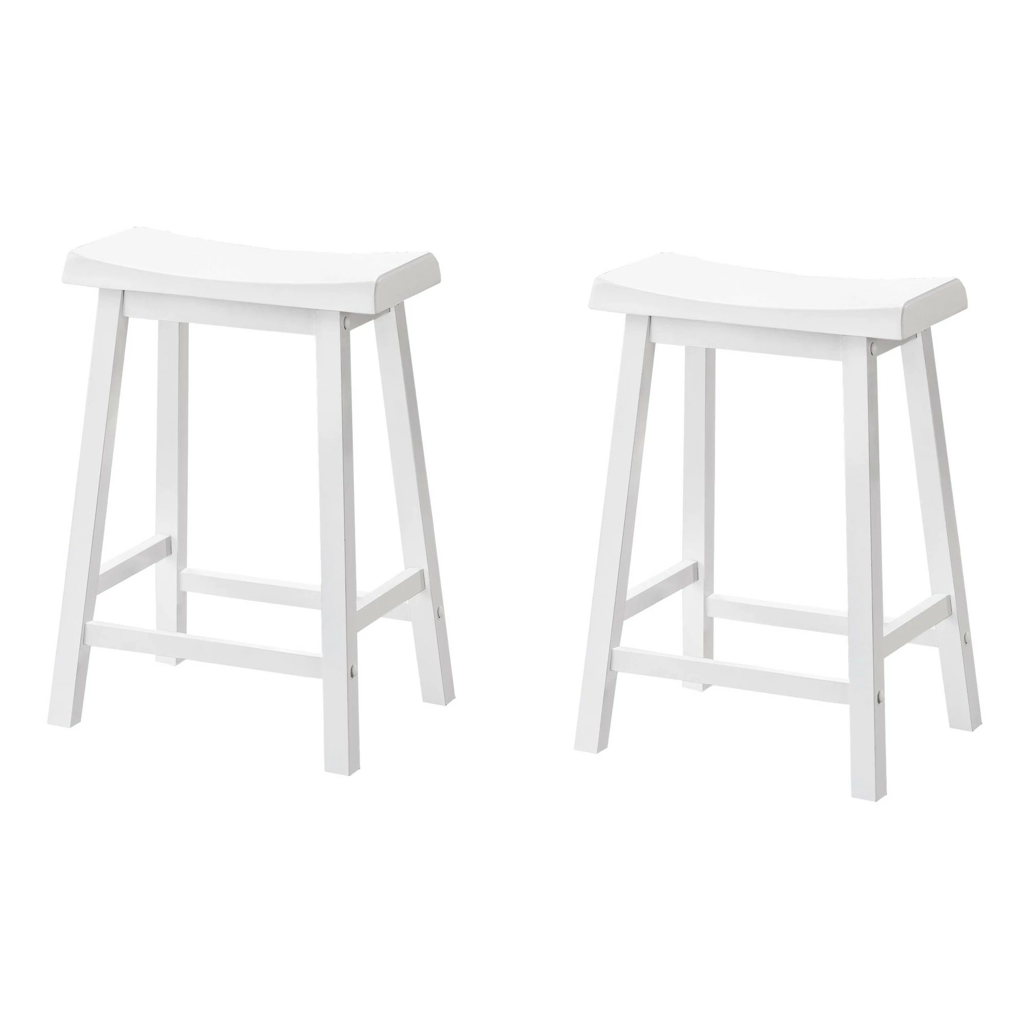 Monarch Specialties Monarch 24-in White Barstools (Set Of 2) - Image 2
