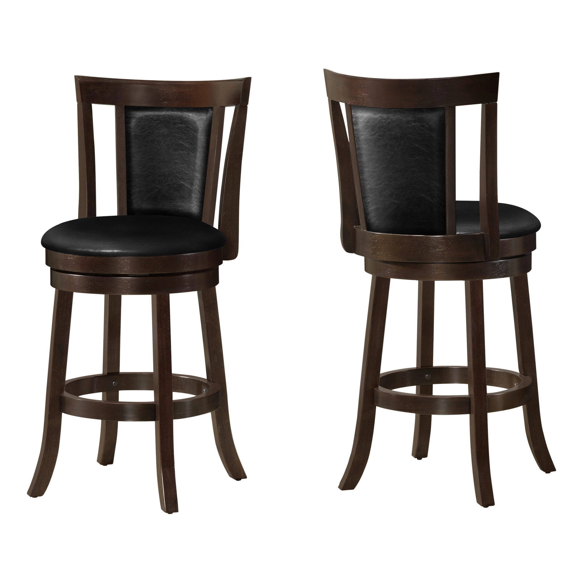Monarch Specialties Monarch 25.5-in Brown Bar Stools (Set Of 2) - Image 4