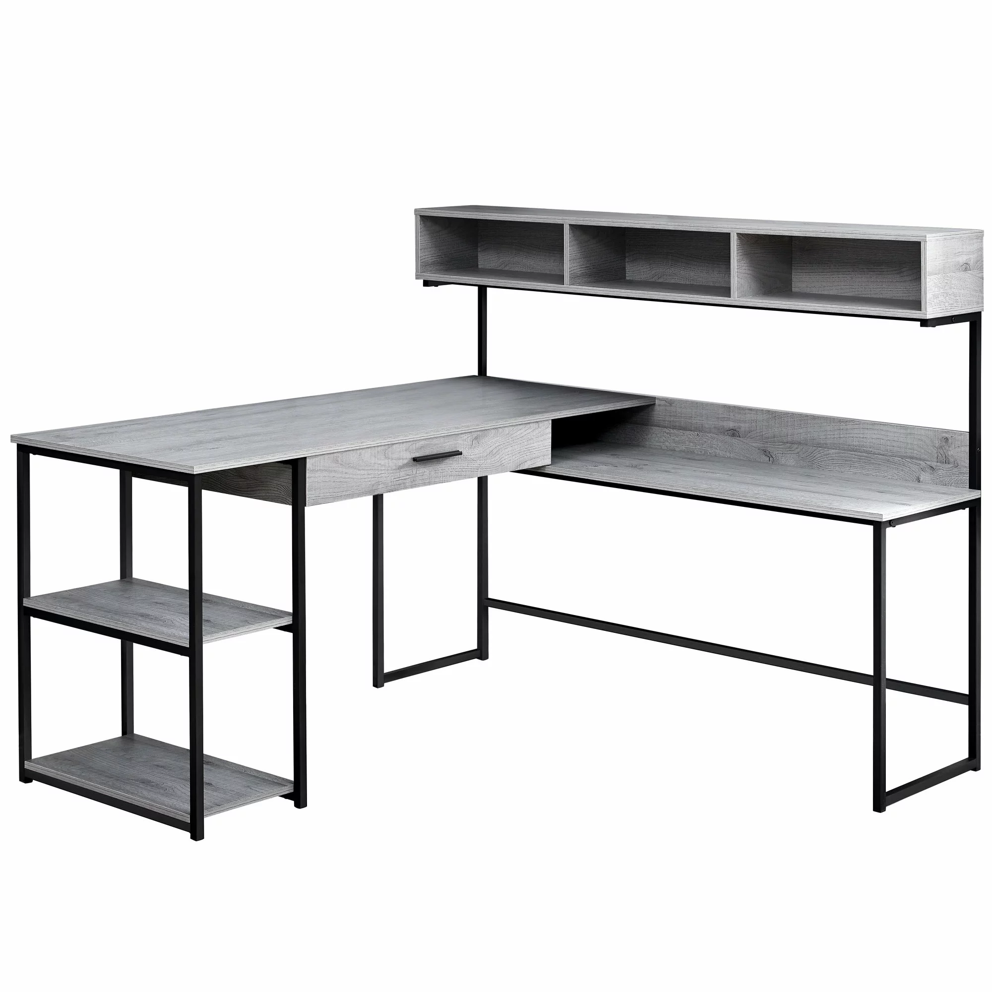 Monarch Specialties Monarch 47.25-in X 59-in Grey Computer Desk - Image 3
