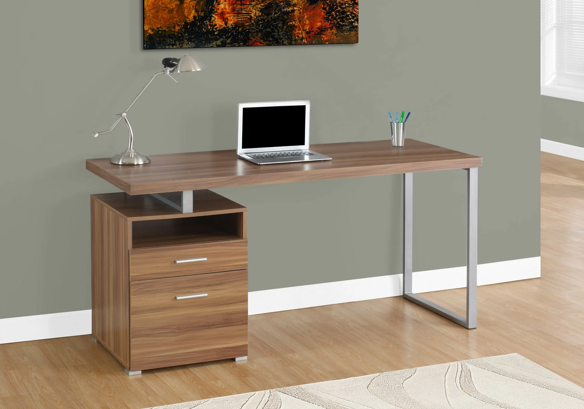 Monarch Specialties Monarch 30-in X 60-in Walnut Computer Desk