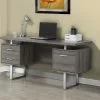 Monarch Specialties Monarch 30.25-in X 60-in Dark Taupe Computer Desk