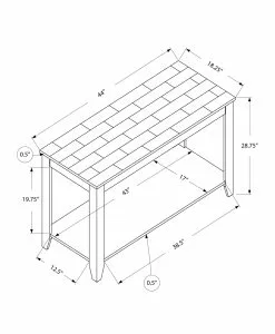 Monarch Specialties Monarch 44-in X 28.75-in Brown Composite Accent Table