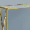 Monarch Specialties Monarch 42.25-in X 32.25-in Gold Glass Accent Table