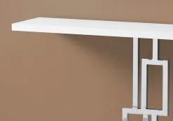 Monarch Specialties Monarch 47.25-in X 31.75-in White Composite Accent Table