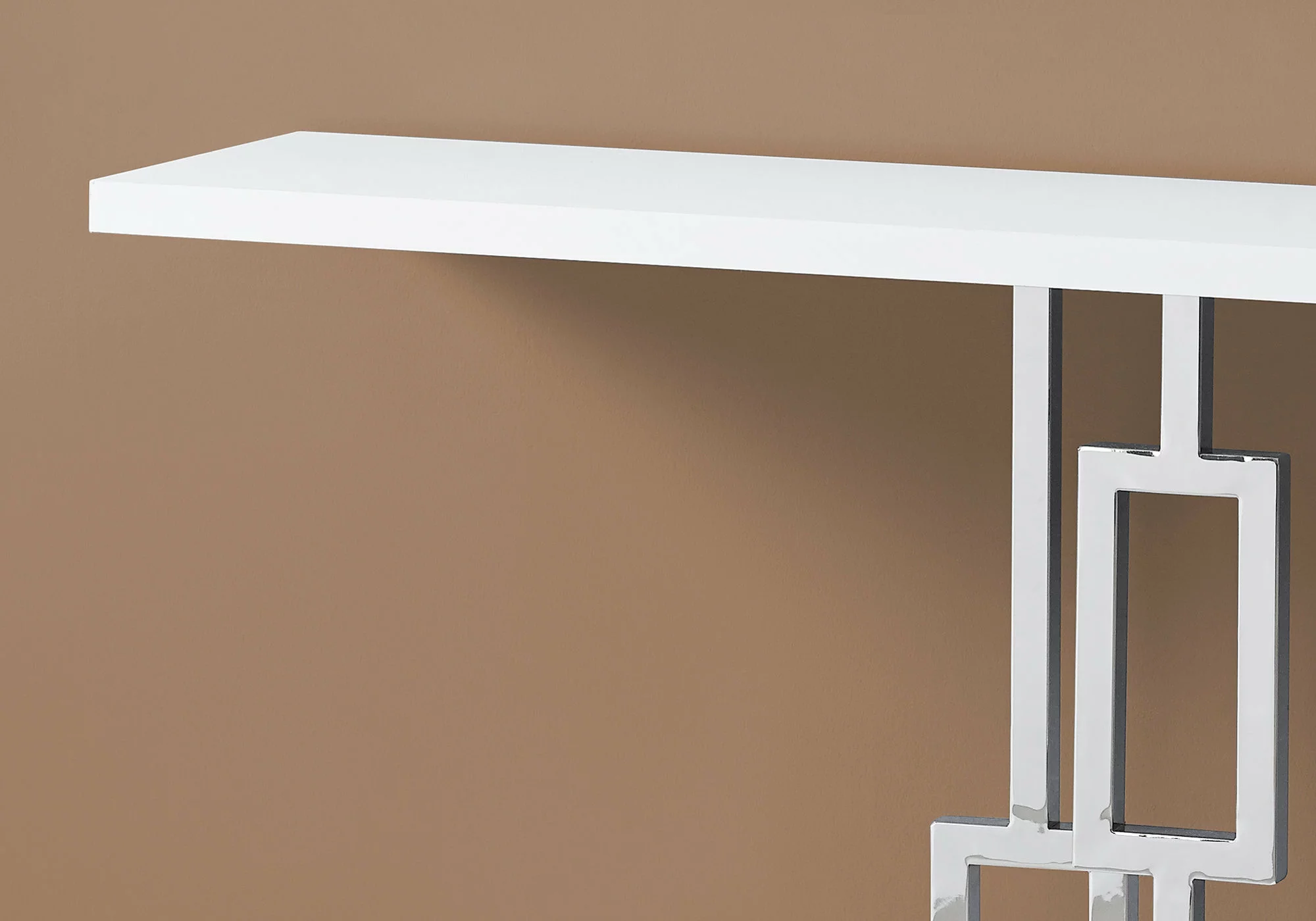 Monarch Specialties Monarch 47.25-in X 31.75-in White Composite Accent Table
