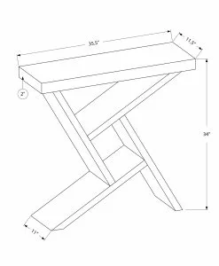 Monarch Specialties Monarch 35.5-in X 34-in White Composite Accent Table