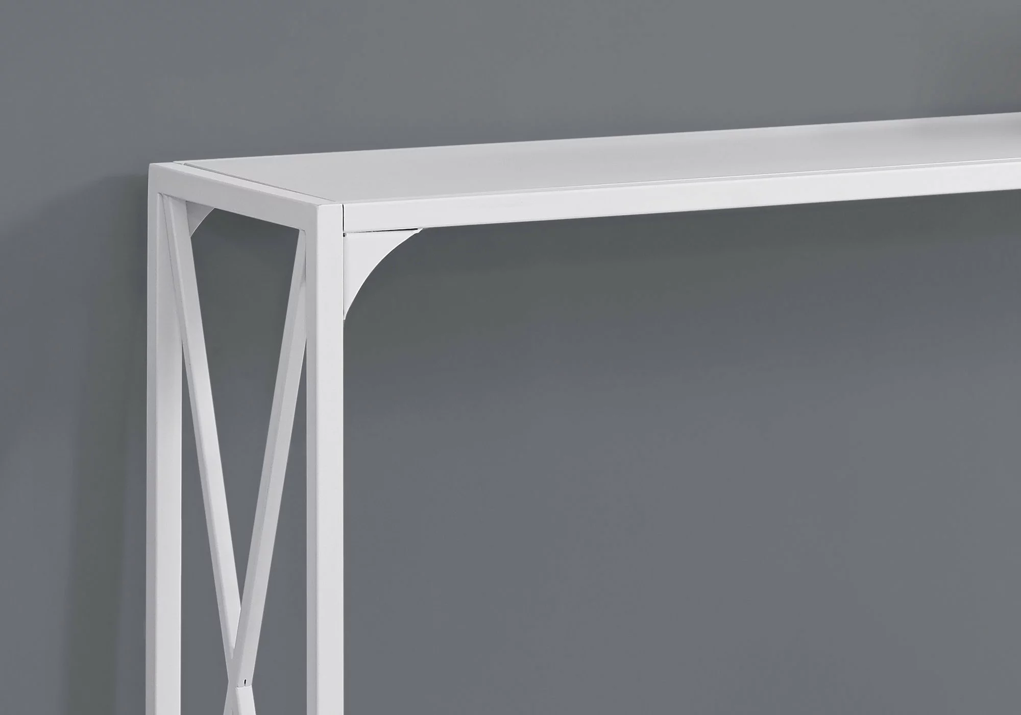 Monarch Specialties Monarch 48-in X 32-in White Composite Accent Table - Image 3