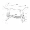 Monarch Specialties Monarch 47.25-in X 32-in Brown Composite Accent Table