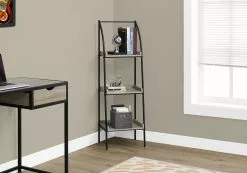Monarch Specialties Monarch 16-in X 48-in X 12-in Metal - Brown Bookcase