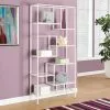 Monarch Specialties Monarch 72-in X 32-in X 12-in White Metal Bookcase