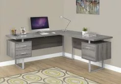 Monarch Specialties Monarch 71-in X 30-in Dark Taupe L-Shaped Computer Desk