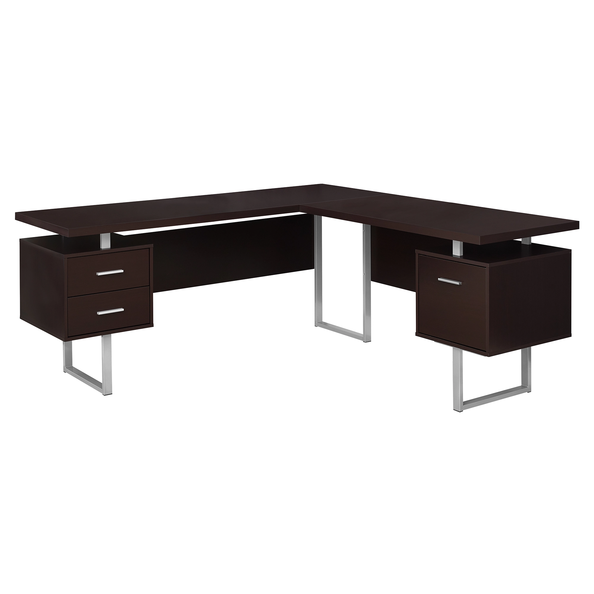 Monarch Specialties Monarch 71-in X 30-in Capuccino L-Shaped Computer Desk
