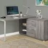 Monarch Specialties Monarch 57.00-in X 29.75-in Dark Taupe Reclaimed Wood Look Computer Desk