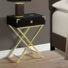 Monarch Specialties Monarch Accent Table - 12-in X 24-in - Composite - Cappuccino