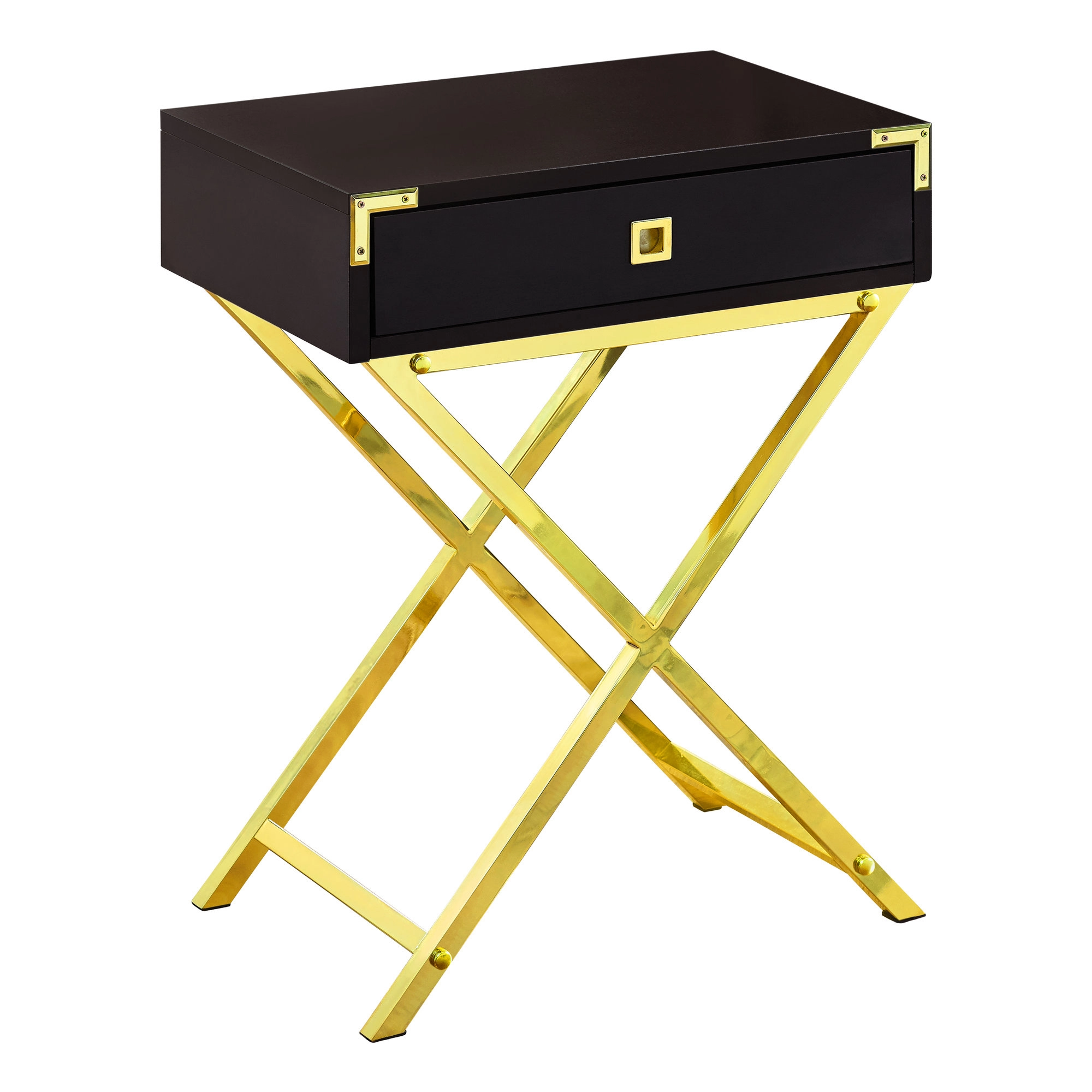 Monarch Specialties Monarch Accent Table - 12-in X 24-in - Composite - Cappuccino - Image 3