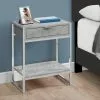 Monarch Specialties Monarch Accent Table - 12.75-in X 23.75-in - Gray