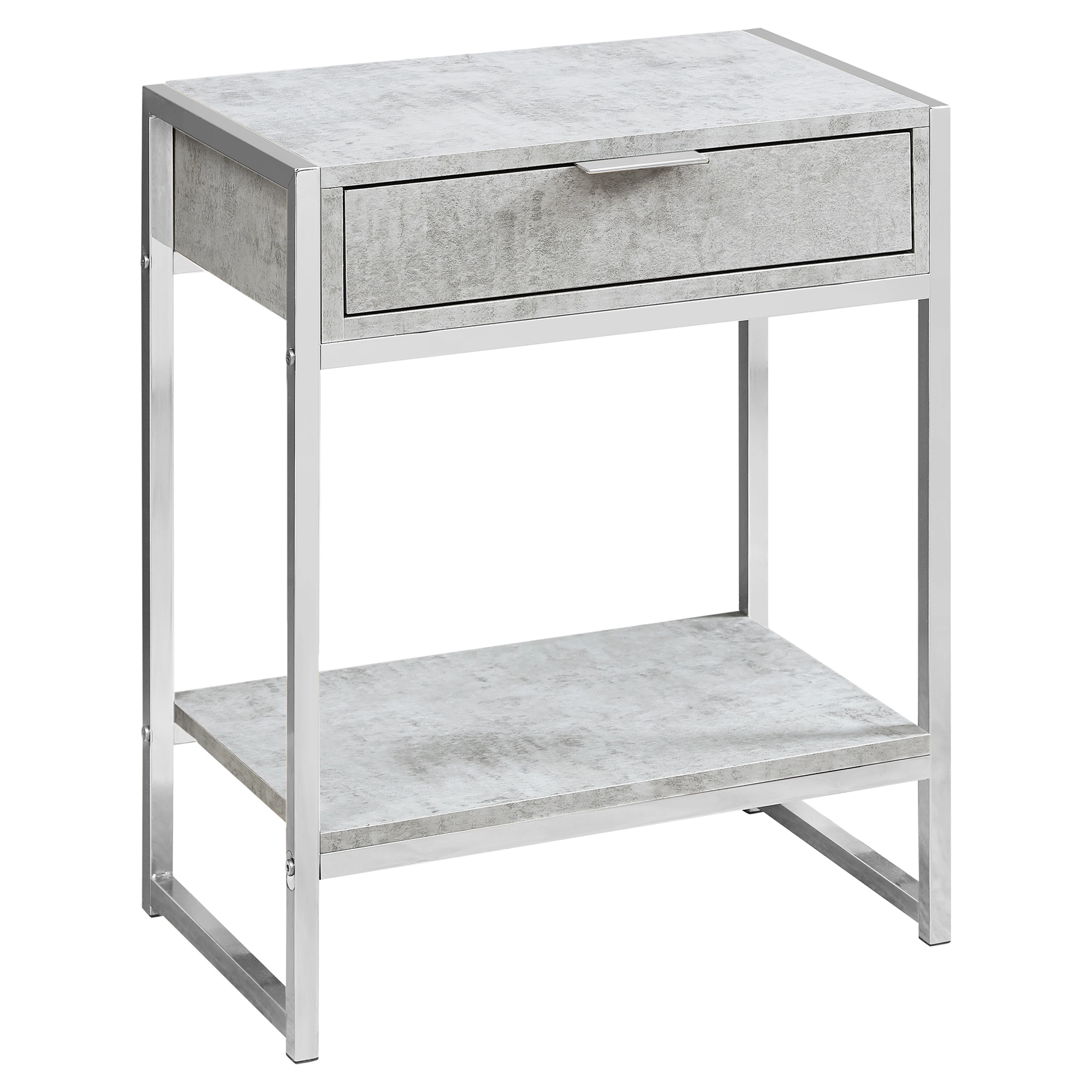 Monarch Specialties Monarch Accent Table - 12.75-in X 23.75-in - Gray - Image 4