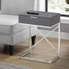 Monarch Specialties Monarch Accent Table - 12.75-in X 23.5-in - Gray