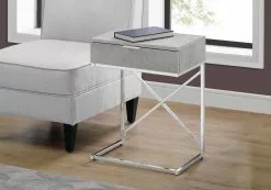 Monarch Specialties Monarch Accent Table - 23.5-in - Gray