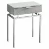 Monarch Specialties Monarch Accent Table - 12.75-in X 23.25-in - Gray