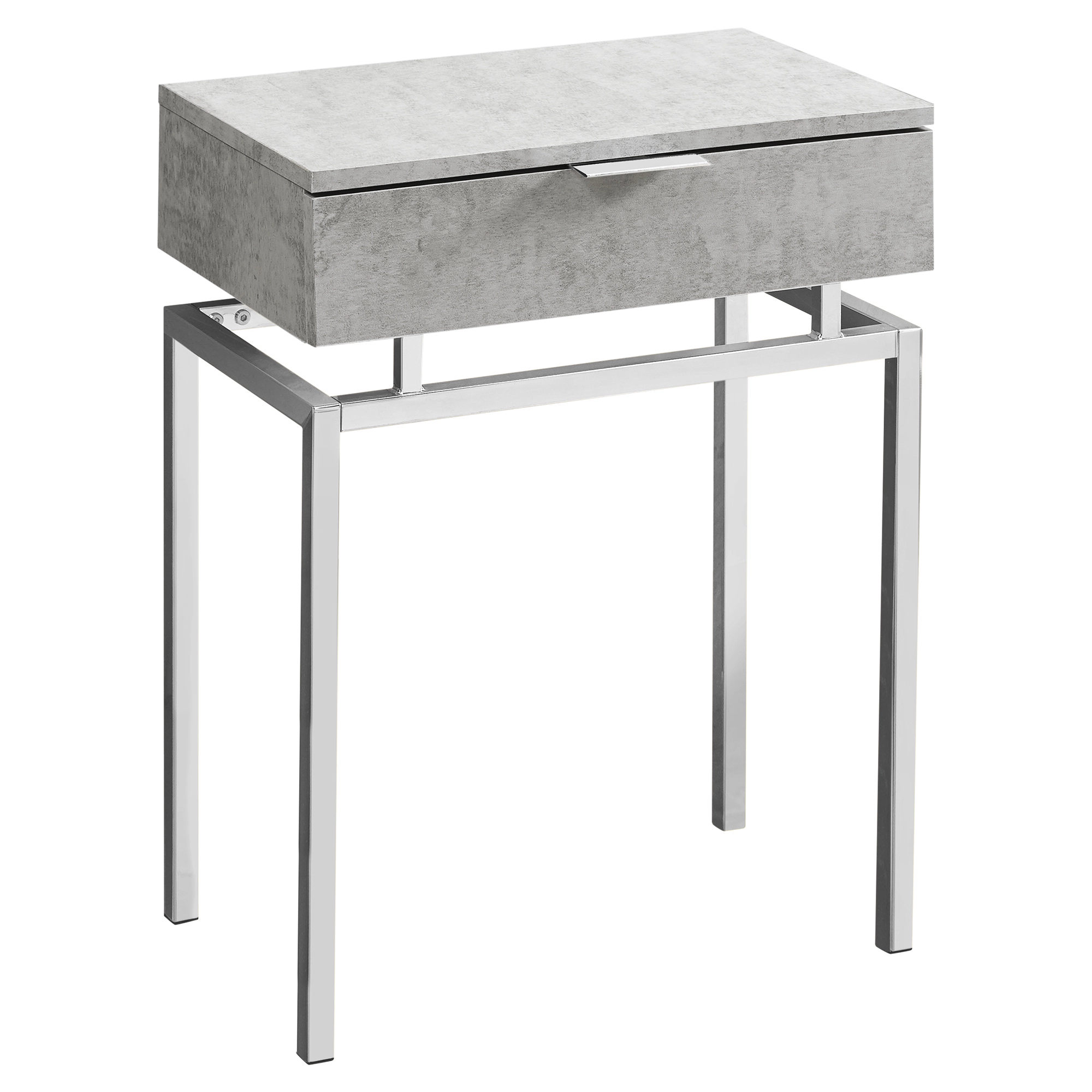 Monarch Specialties Monarch Accent Table - 12.75-in X 23.25-in - Gray