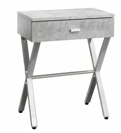 Monarch Specialties Monarch Accent Table - 12-in X 22.25-in - Composite - Gray