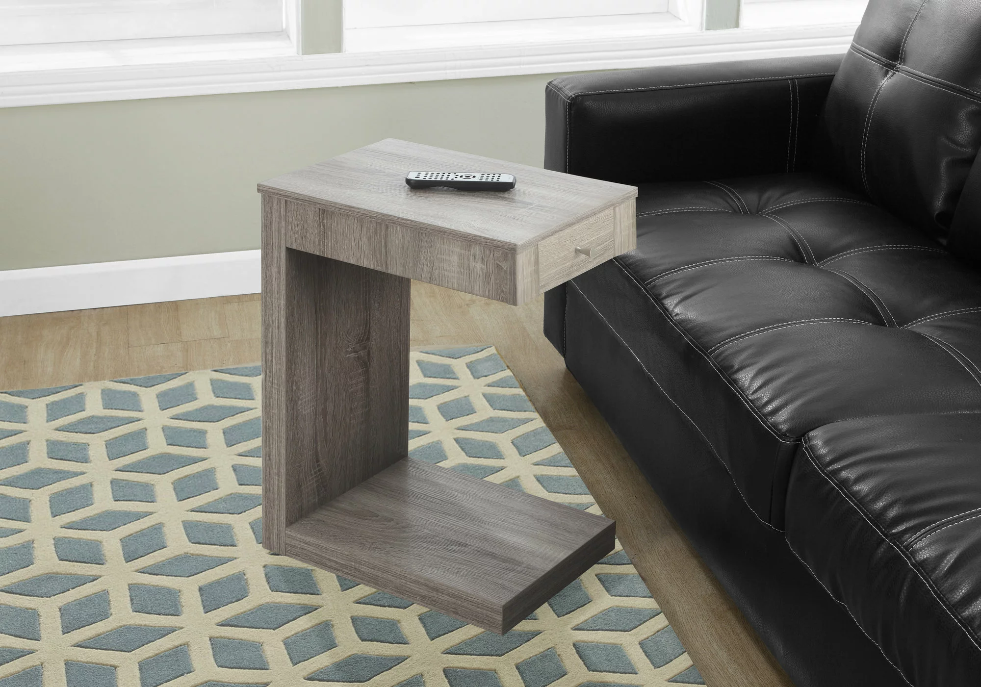 Monarch Specialties Monarch Accent Table - 18.25-in X 24-in - Composite - Dark Taupe