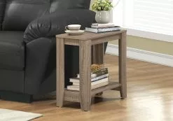 Monarch Specialties Monarch Accent Table - 22-in - Composite - Dark Taupe