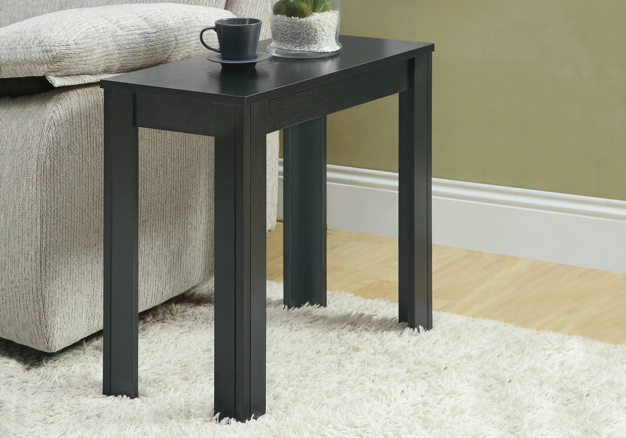 Monarch Specialties Monarch Accent Table - 12-in X 21.5-in - Composite - Black - Image 3