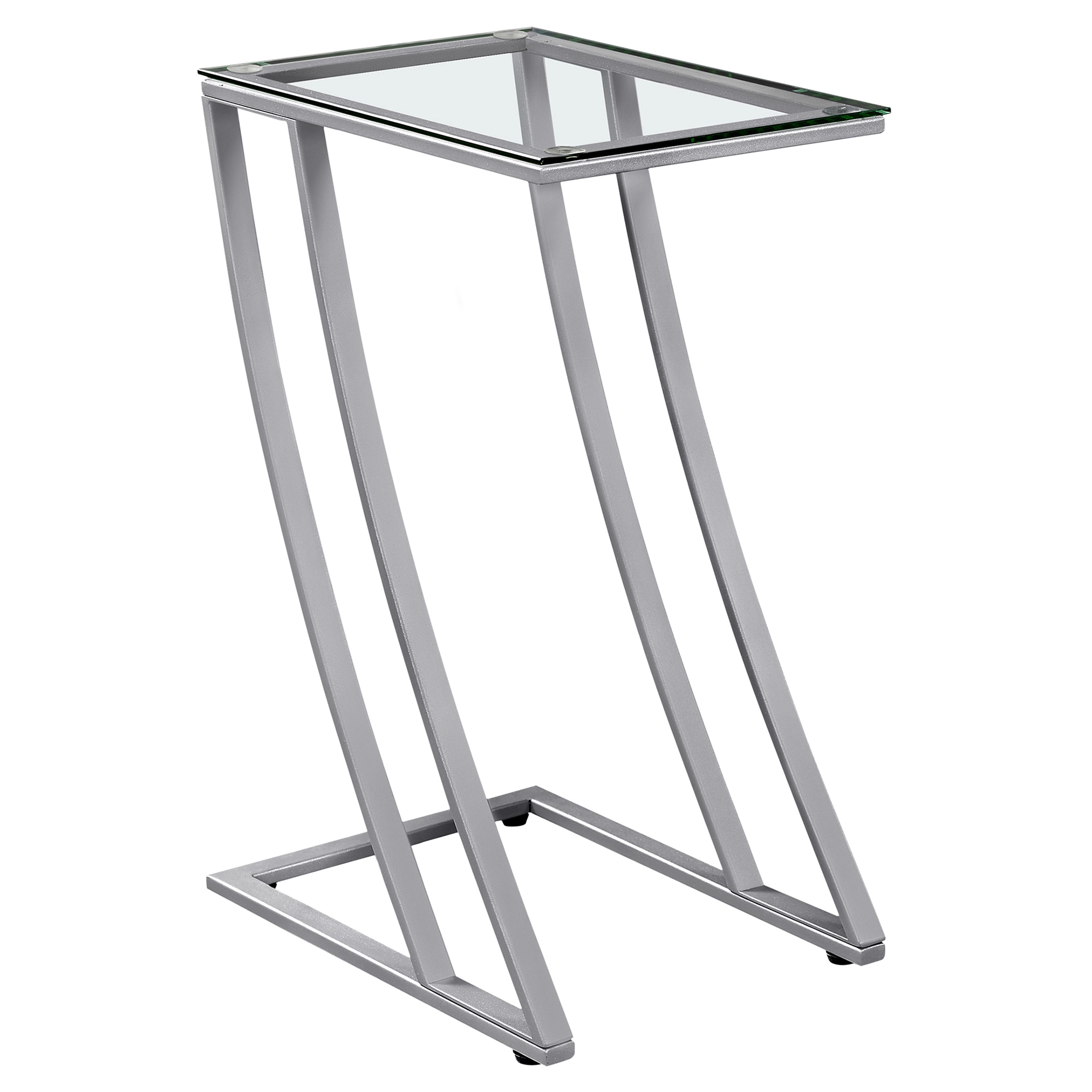 Monarch Specialties Monarch Accent Table - 15.75-in X 24-in - Glass - Silver - Image 4