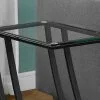 Monarch Specialties Monarch Accent Table - 15.75-in X 24-in - Glass - Black