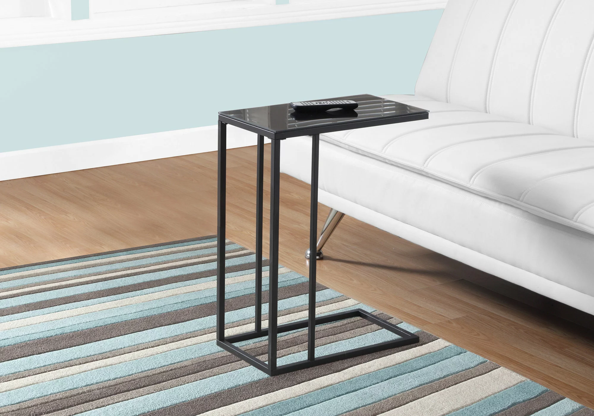 Monarch Specialties Monarch Accent Table - 18.25-in X 24-in - Glass - Black - Image 2