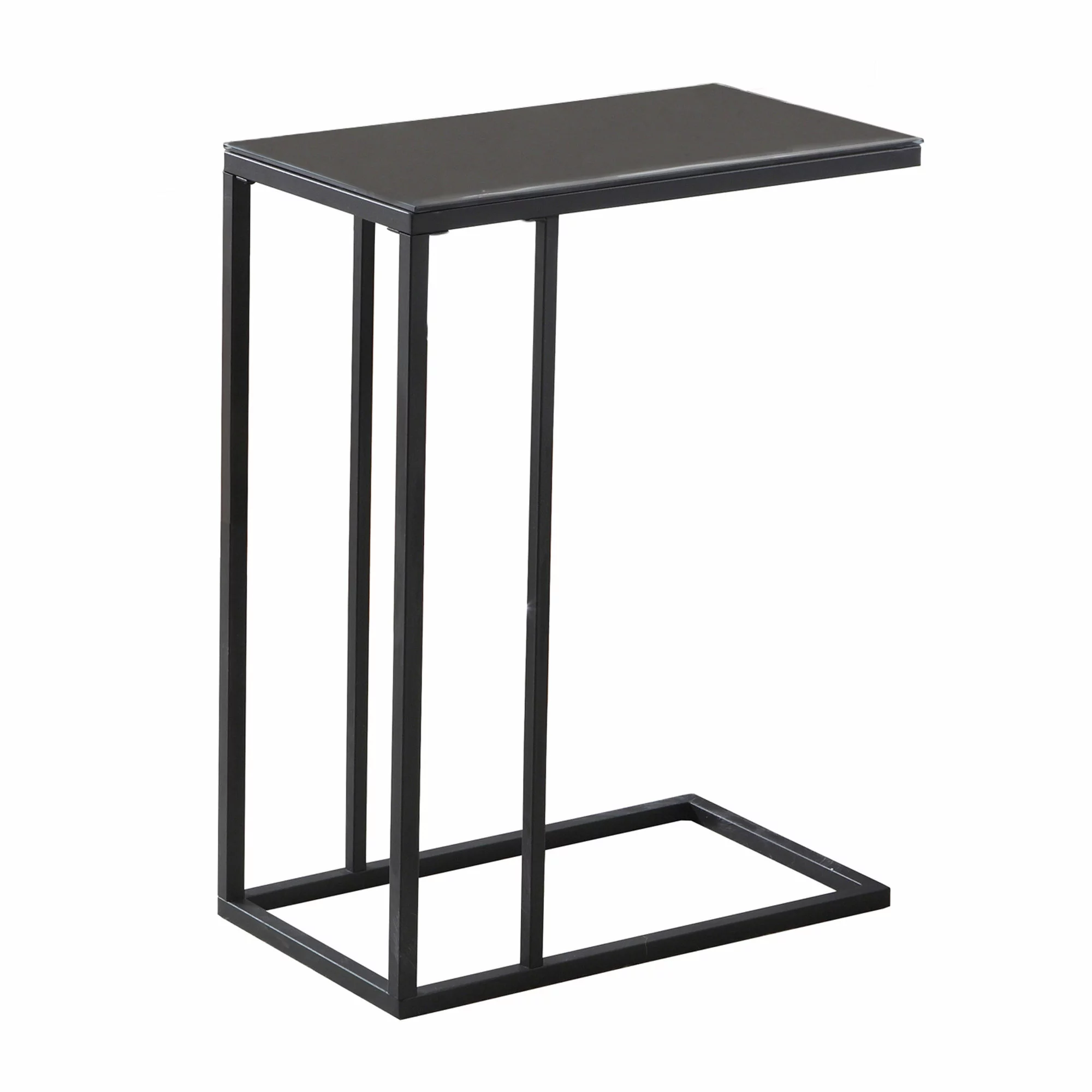 Monarch Specialties Monarch Accent Table - 18.25-in X 24-in - Glass - Black