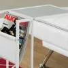 Monarch Specialties Monarch Accent Table - 19.5-in X 24-in - Glass - White