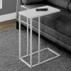 Monarch Specialties Monarch Accent Table - 18.25-in X 24-in - Glass - White
