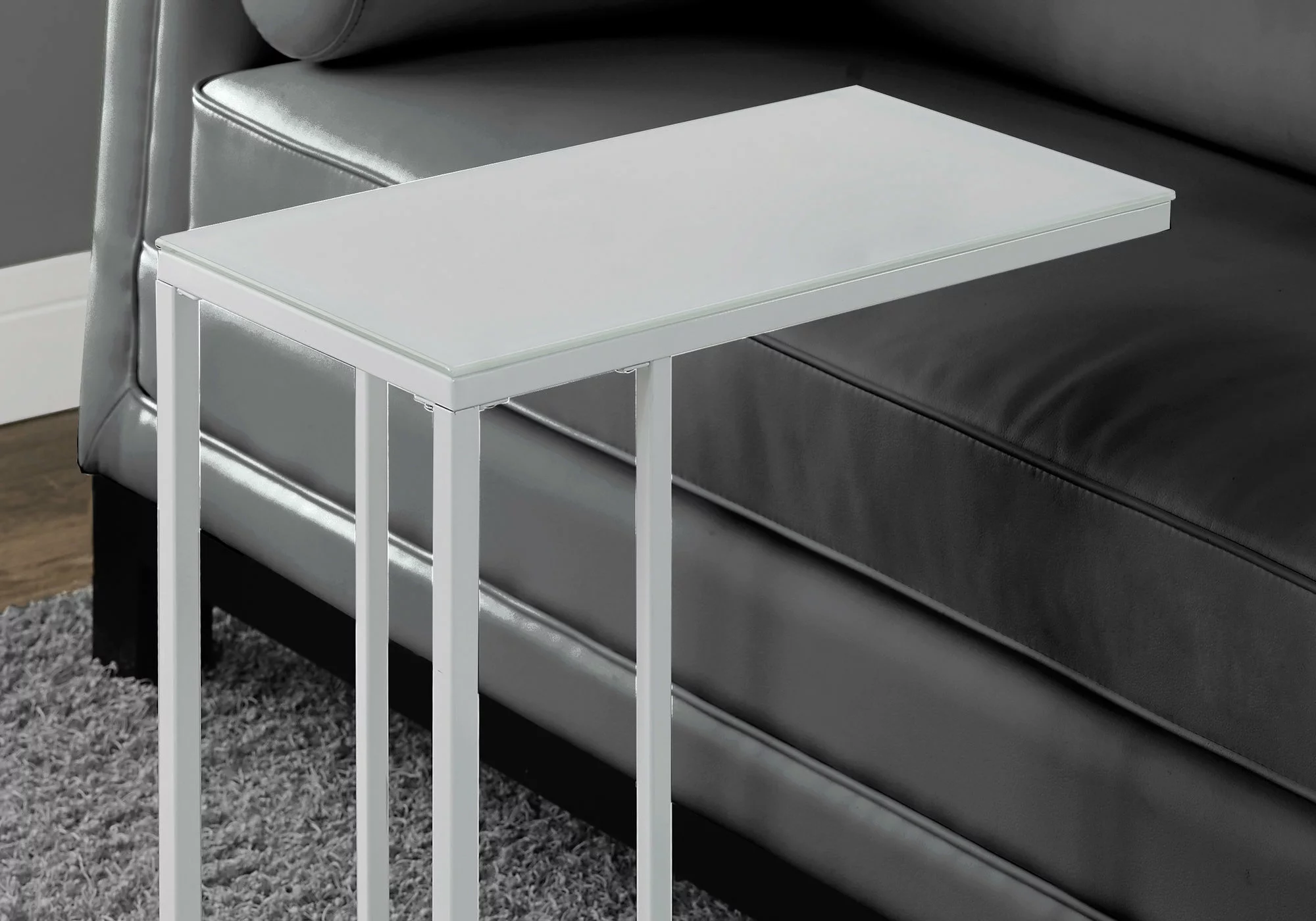 Monarch Specialties Monarch Accent Table - 18.25-in X 24-in - Glass - White - Image 2
