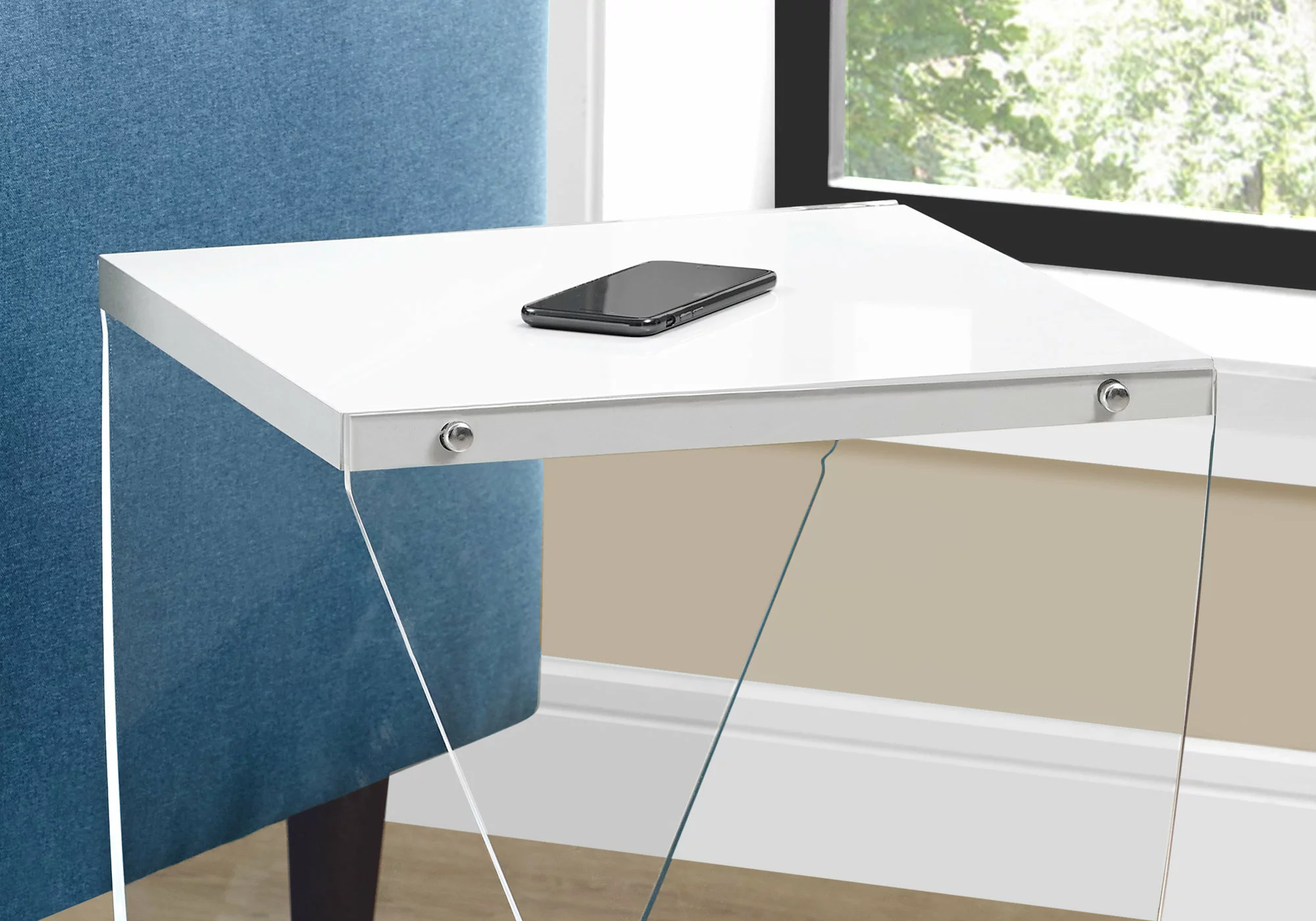 Monarch Specialties Monarch Accent Table - 15.75-in X 21.25-in - Composite - White - Image 4