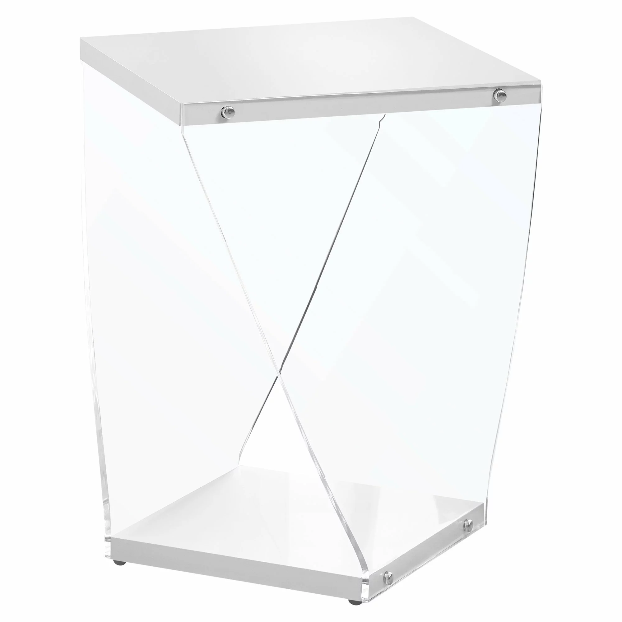 Monarch Specialties Monarch Accent Table - 15.75-in X 21.25-in - Composite - White