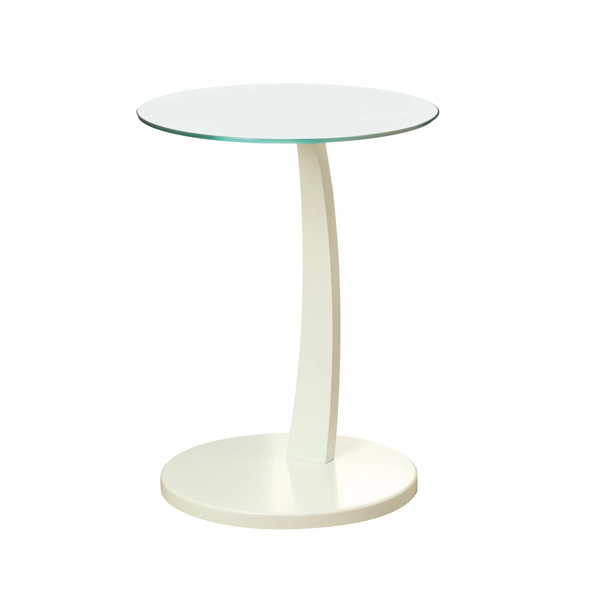 Monarch Specialties Monarch Accent Table - 17.75-in X 24-in - Glass - White