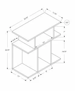 Monarch Specialties Monarch Accent Table - 11.75-in X 23.75-in - Composite - Cappuccino