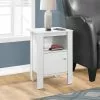Monarch Specialties Monarch Accent Table - 14-in X 24.25-in - Composite - White