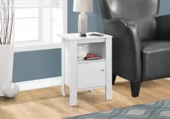 Monarch Specialties Monarch Accent Table - 14-in X 24.25-in - Composite - White