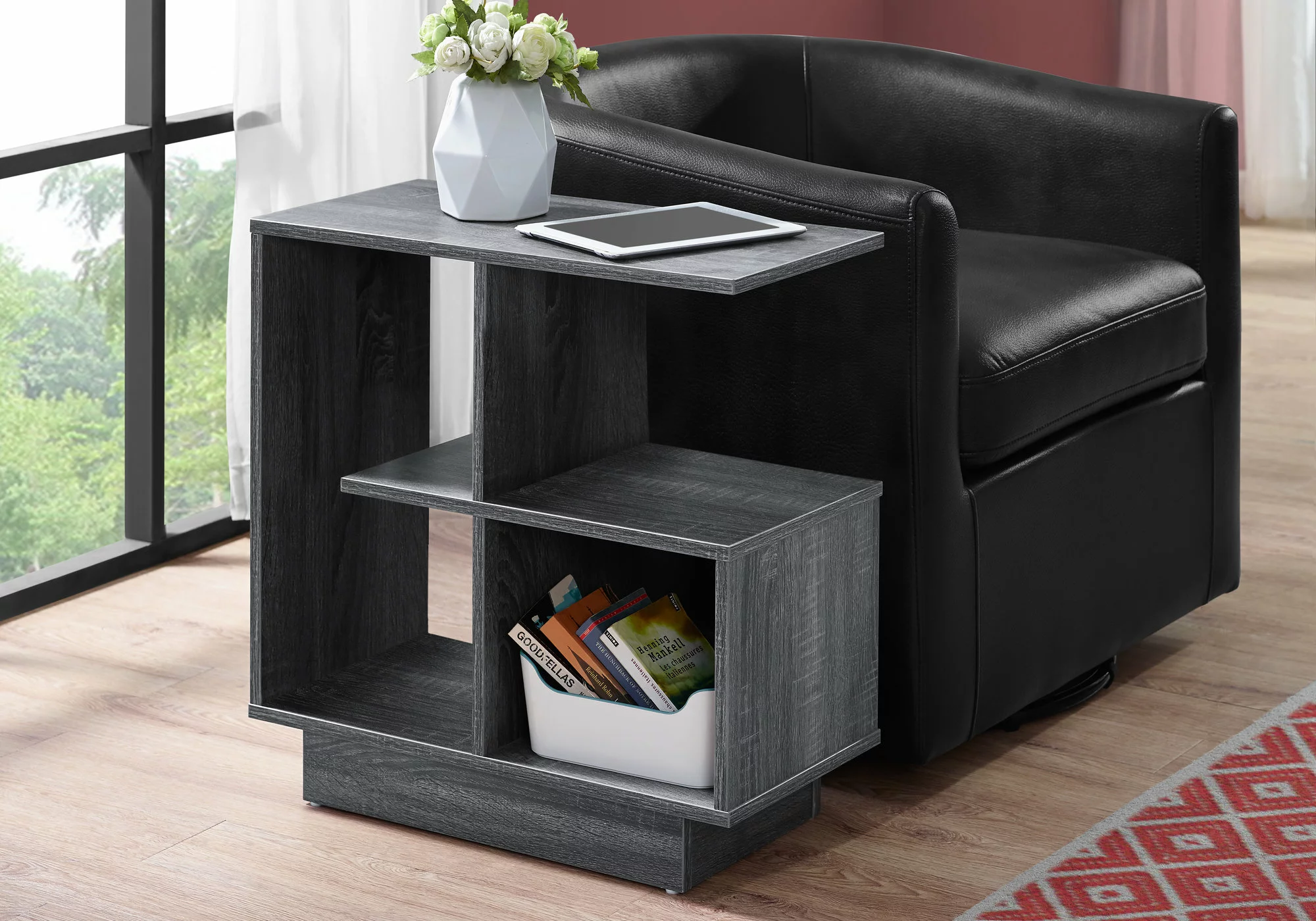 Monarch Specialties Monarch Accent Table - 11.5-in - Composite - Gray - Image 4